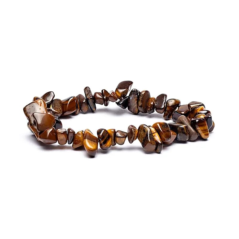Bracelet Chips d'Oeil de tigre chips élastique