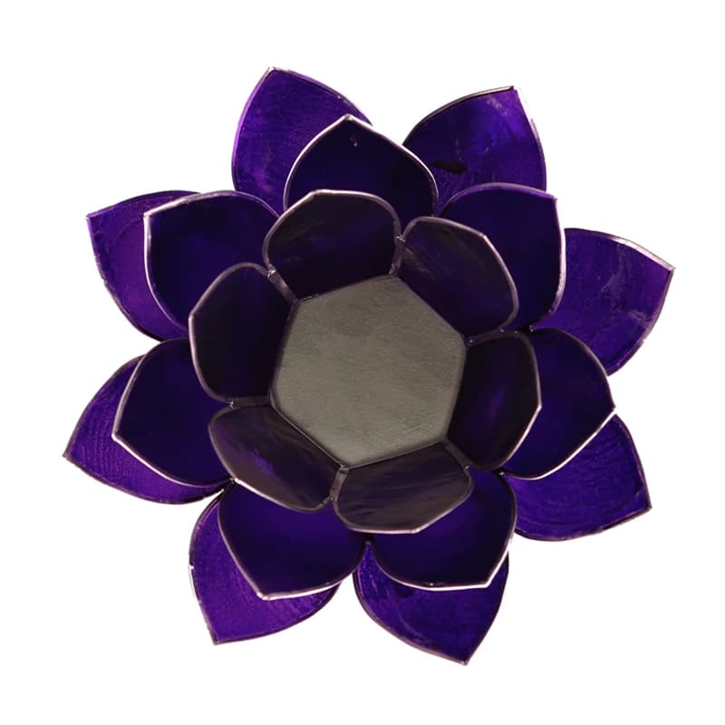 Eclairage Lotus 7° chakra violet &argent