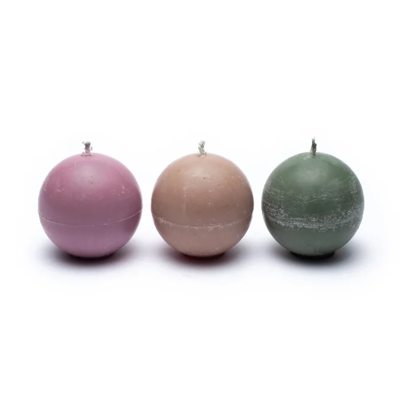 Set de velas de colza redondas