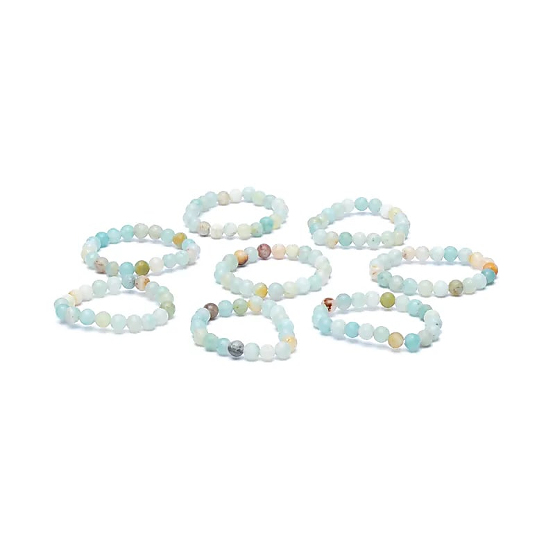 Bague élastique amazonite - 3mm