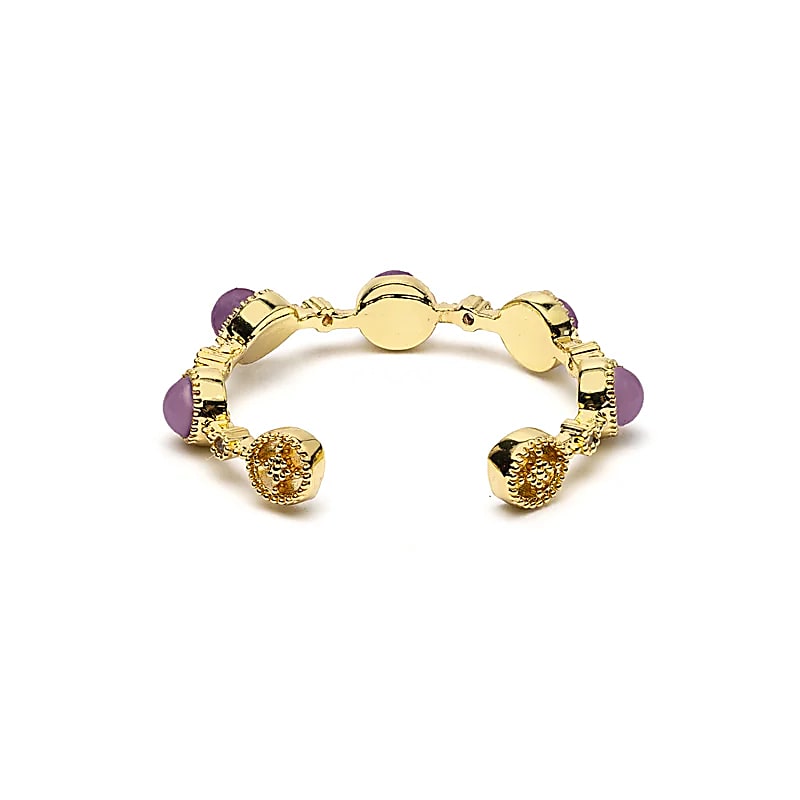 Offener Ring mit Amethyst