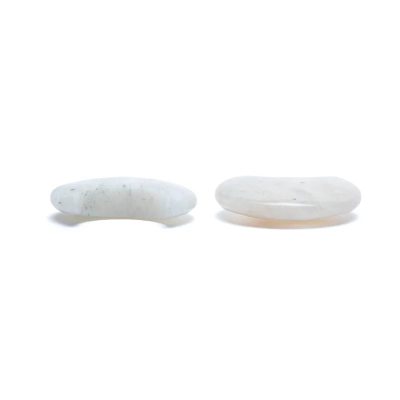 Moon-shaped gemstone moonstone