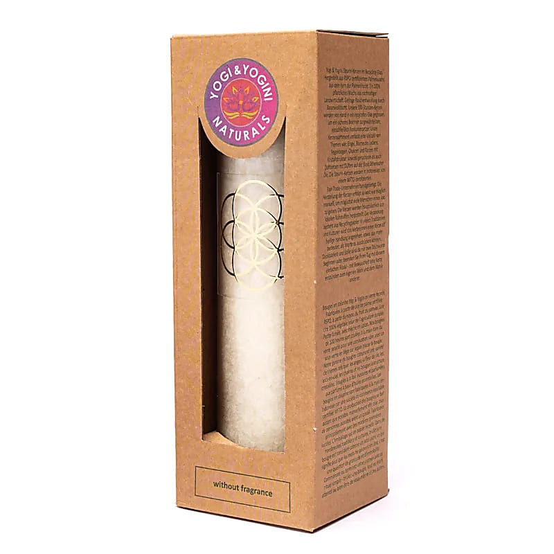 Kaars stearine Seed of Life wit ongeparfumeerd