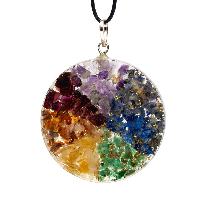 Ciondolo orgonite Chakra rotondo