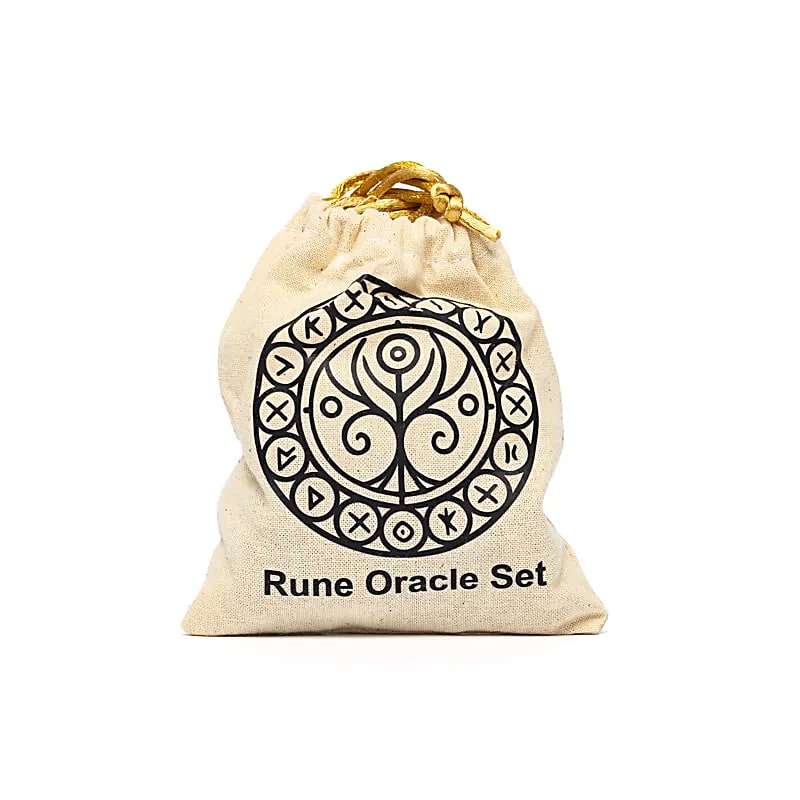 Rune oracle set 7 Chakras in cotton bag