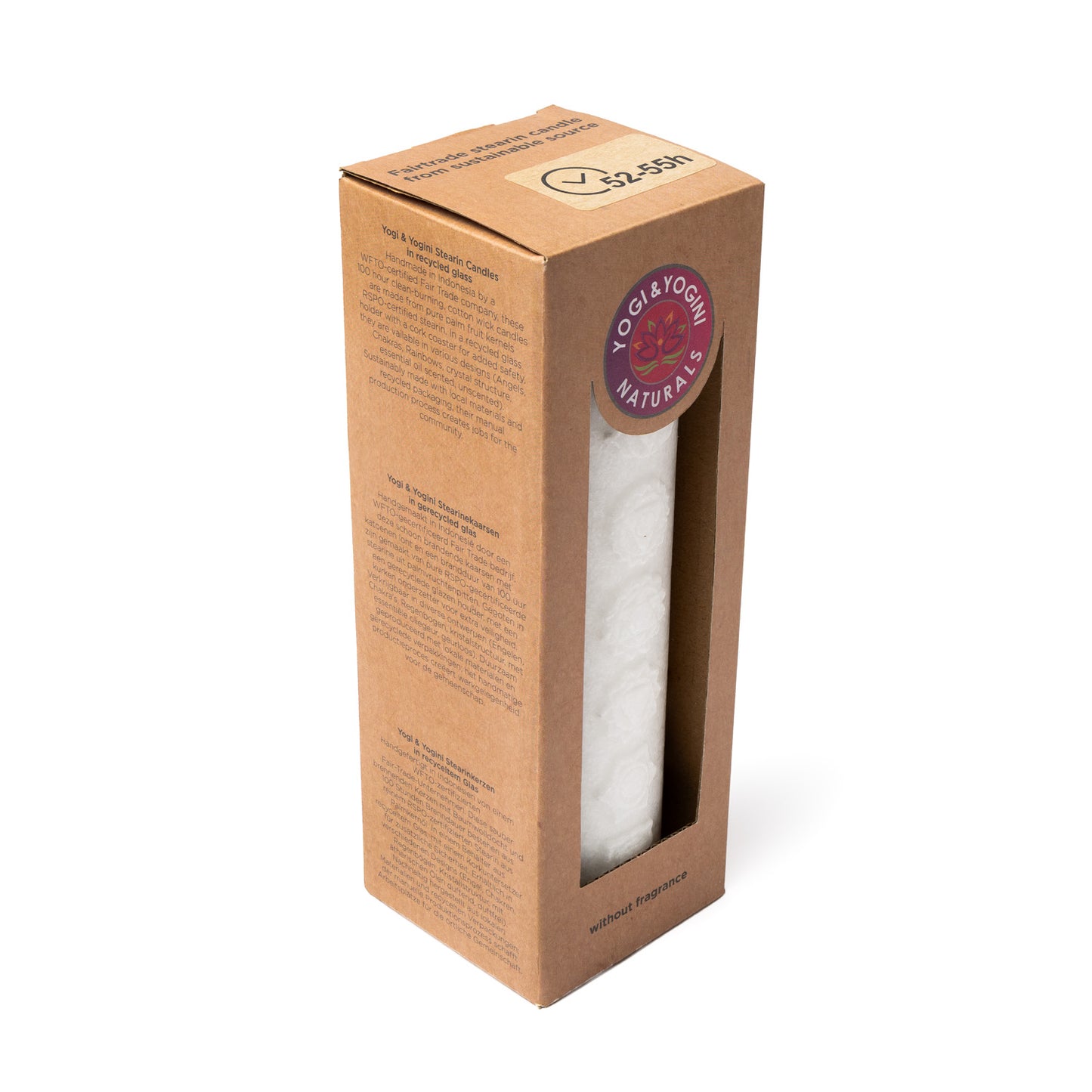 Kaars stearine Chakra relief gebroken wit ongeparfumeerd