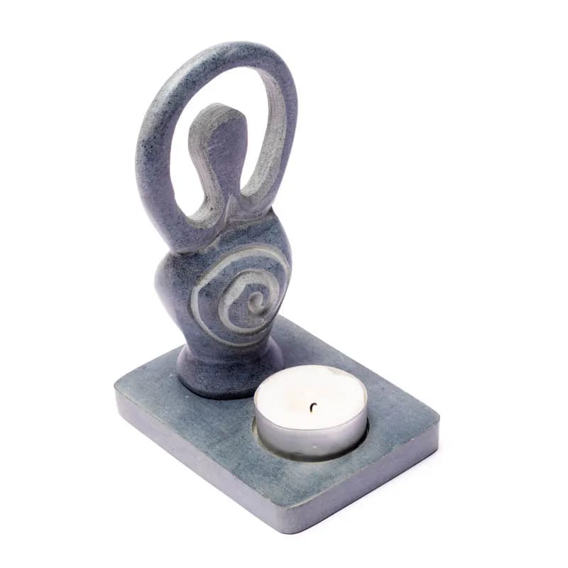 Bougeoir Divinité en pierre Ollaire
