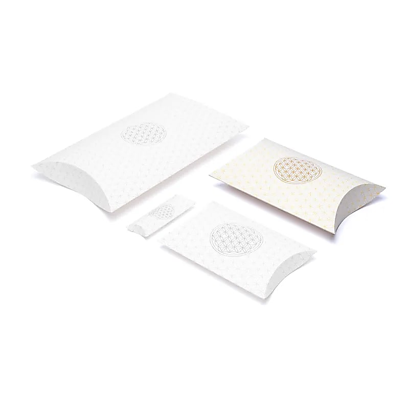 Pillow box L white gold flower of life