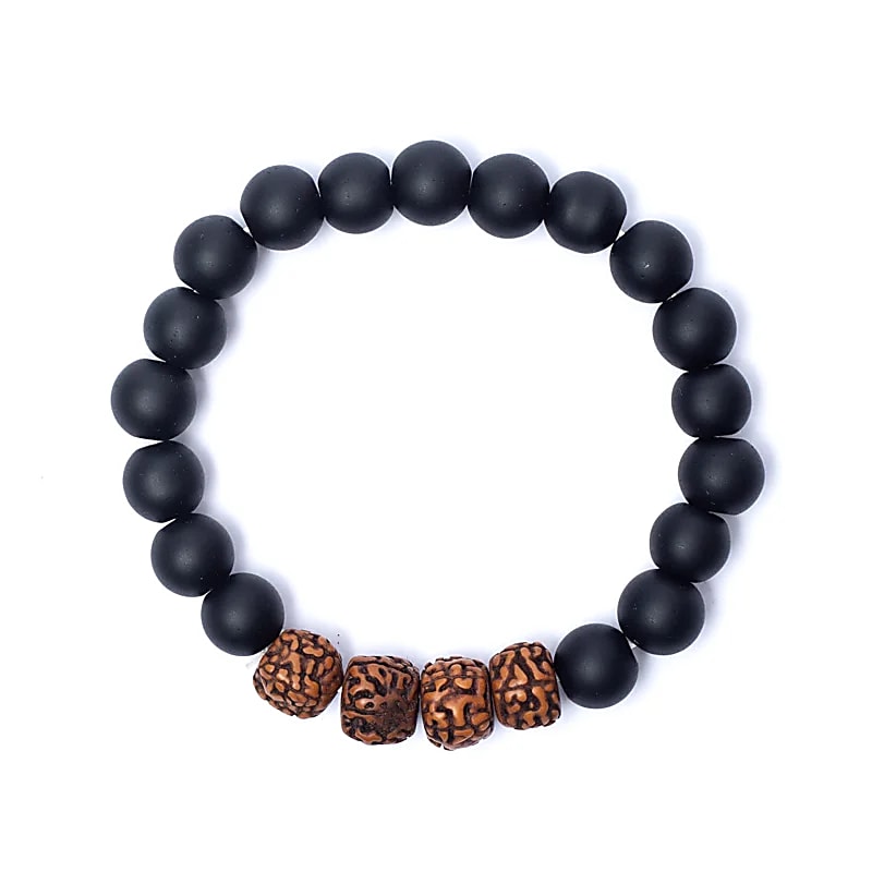 Armband rudraksha / schwarzer Onyx