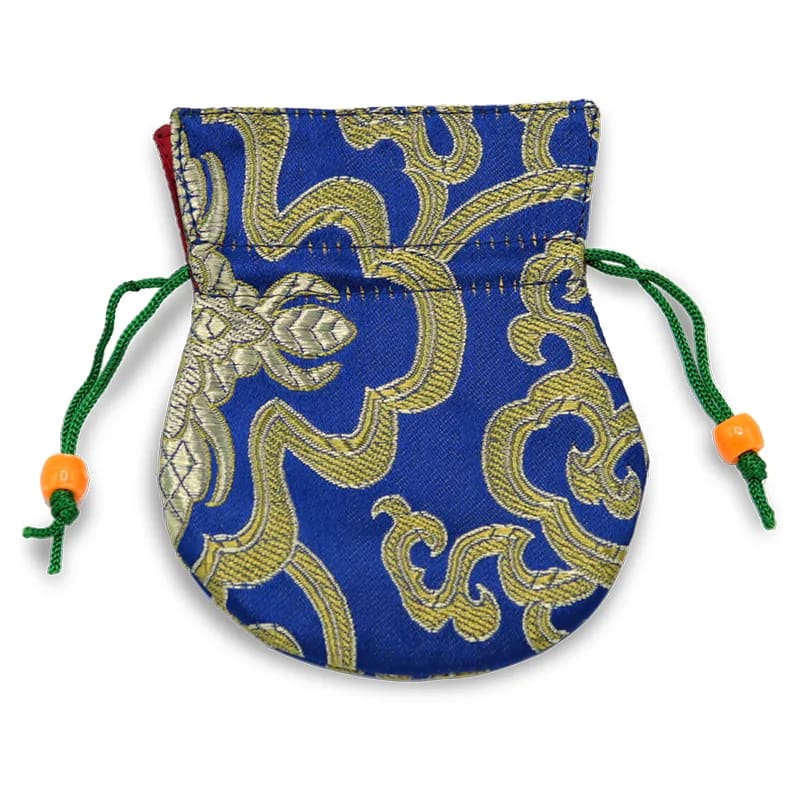 Brokaattasje blauw