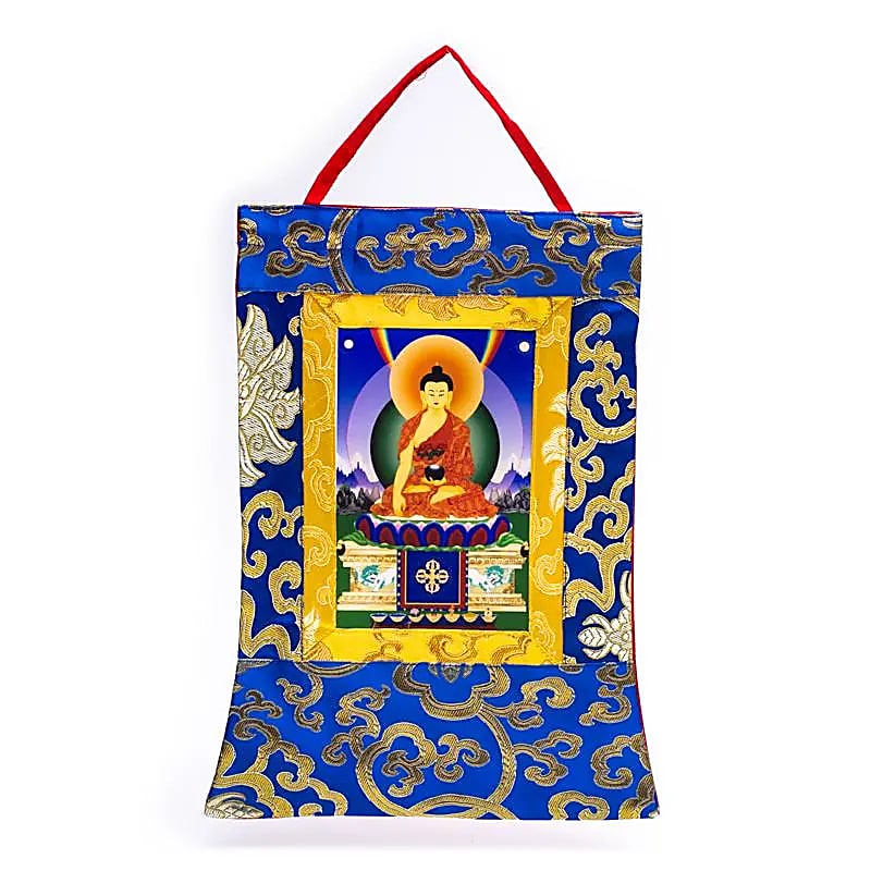 Printed Shakyamuni Buddha thangka