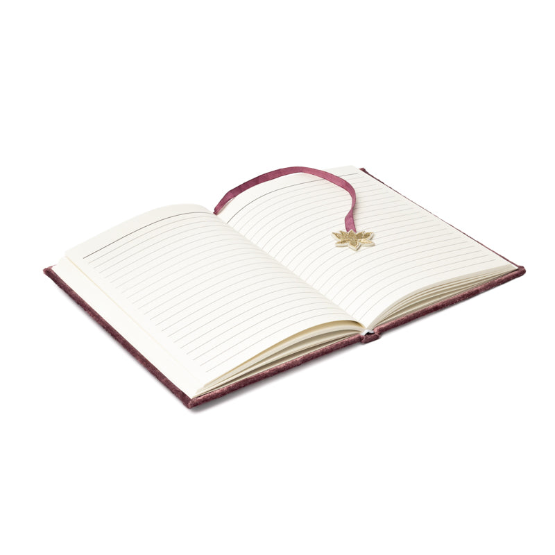 Notizbuch Samt rosa mit Göttin