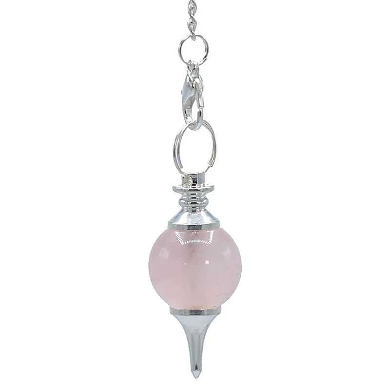 Pendule Quartz rose poli et métal