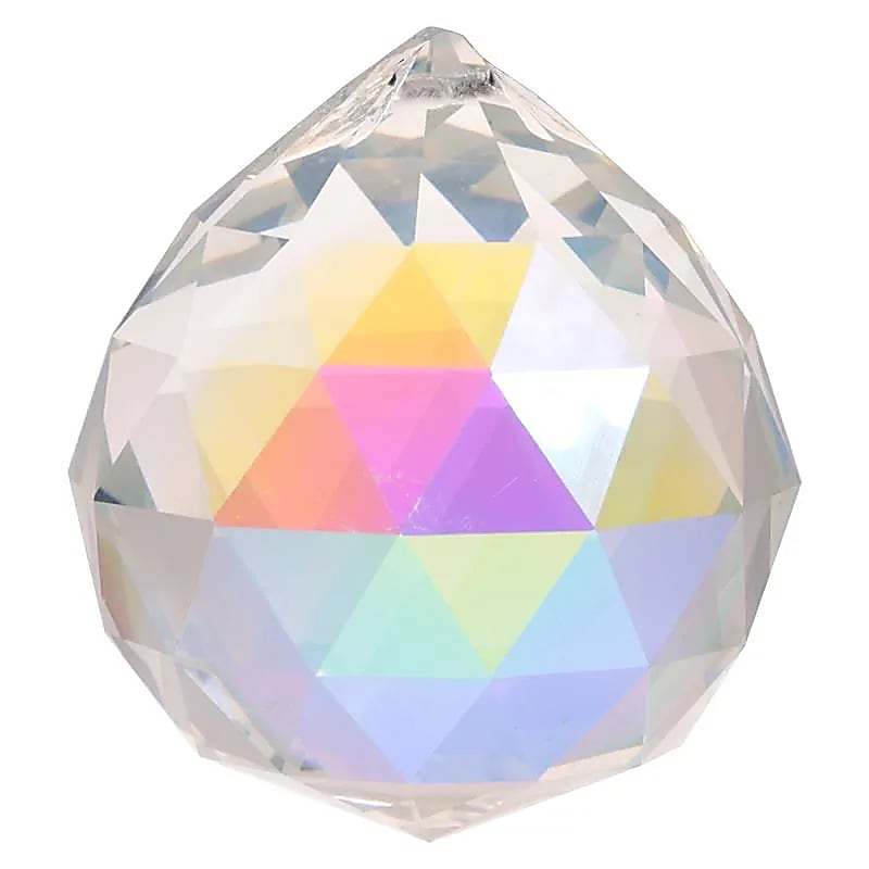 Regenboogkristal bol donker parelmoer AAA kwaliteit