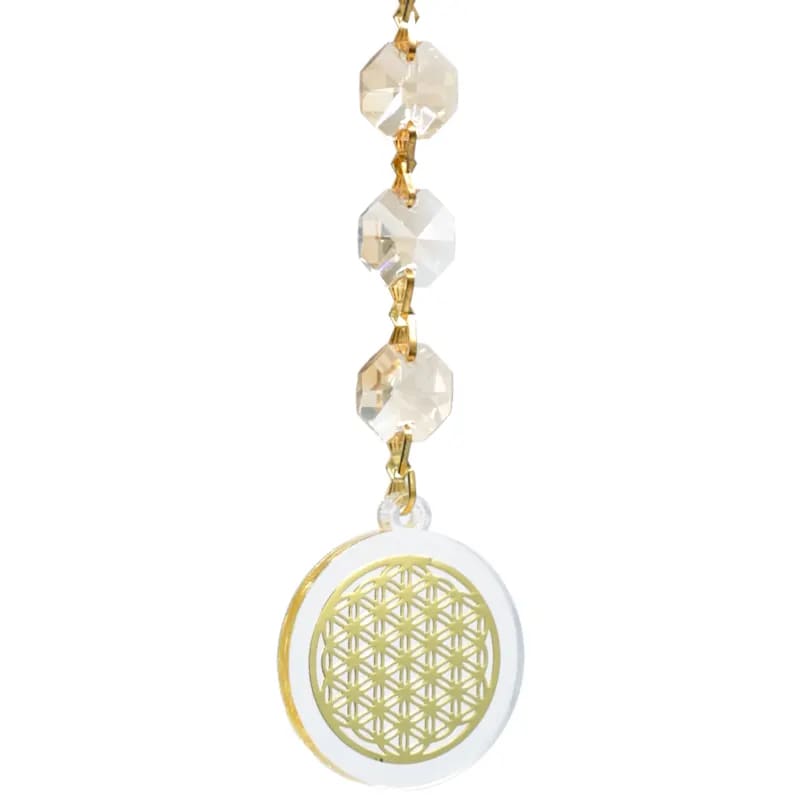 Feng Shui Flower of Life champagne coloured