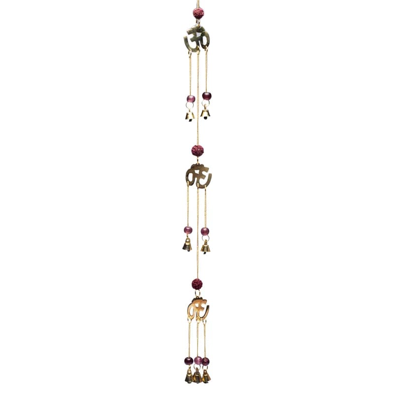 Glockenspiel Rudraksha mit OM Symbolen an Kordel