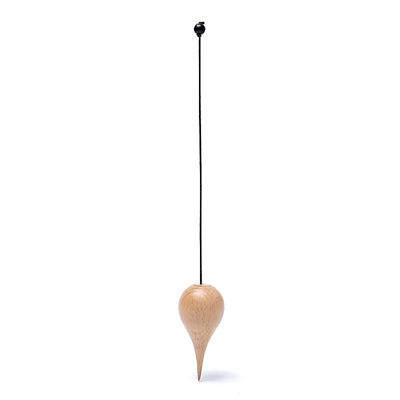 Pendule en bois en forme de gouttelette