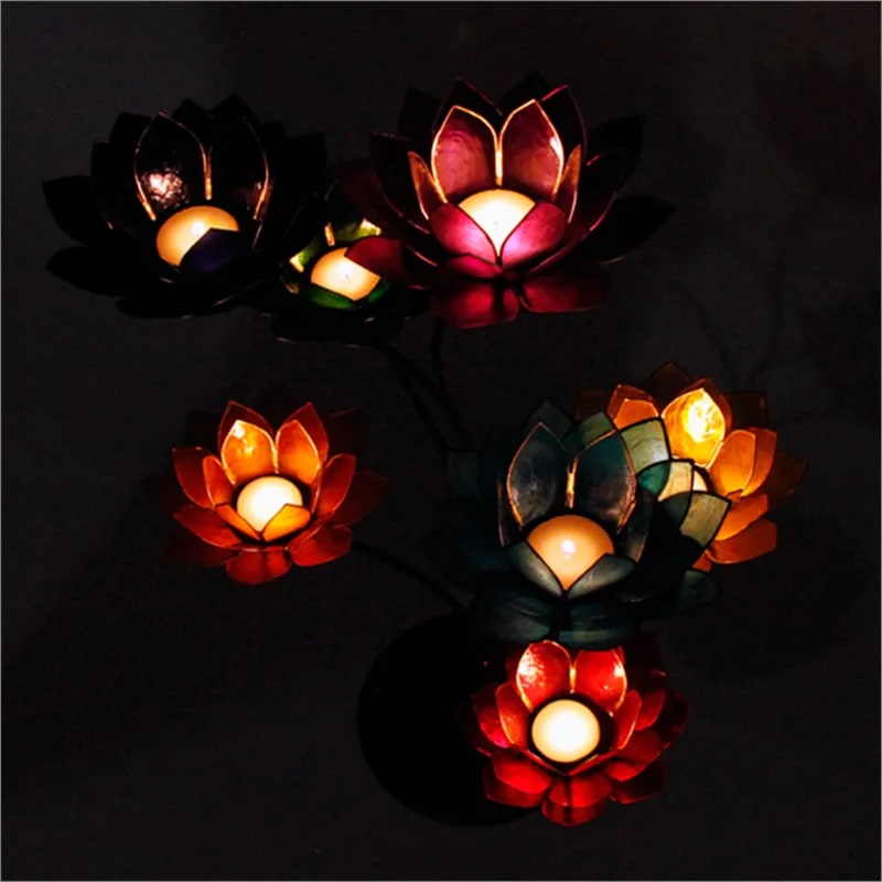 Chakra Lotus Display green + 21 Lotus lightings
