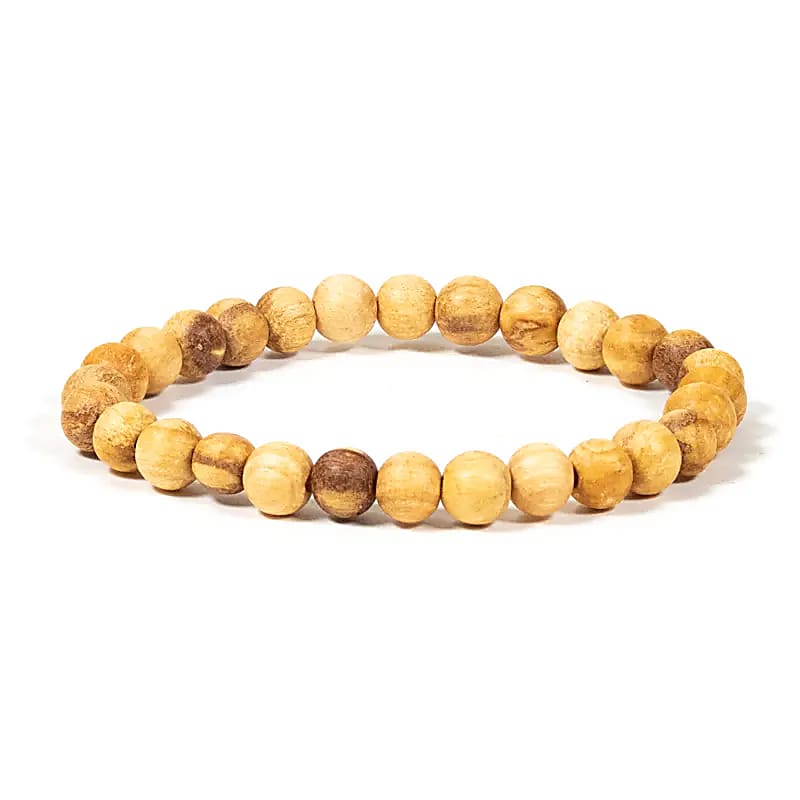 Palo Santo bracelet round beads S elastic