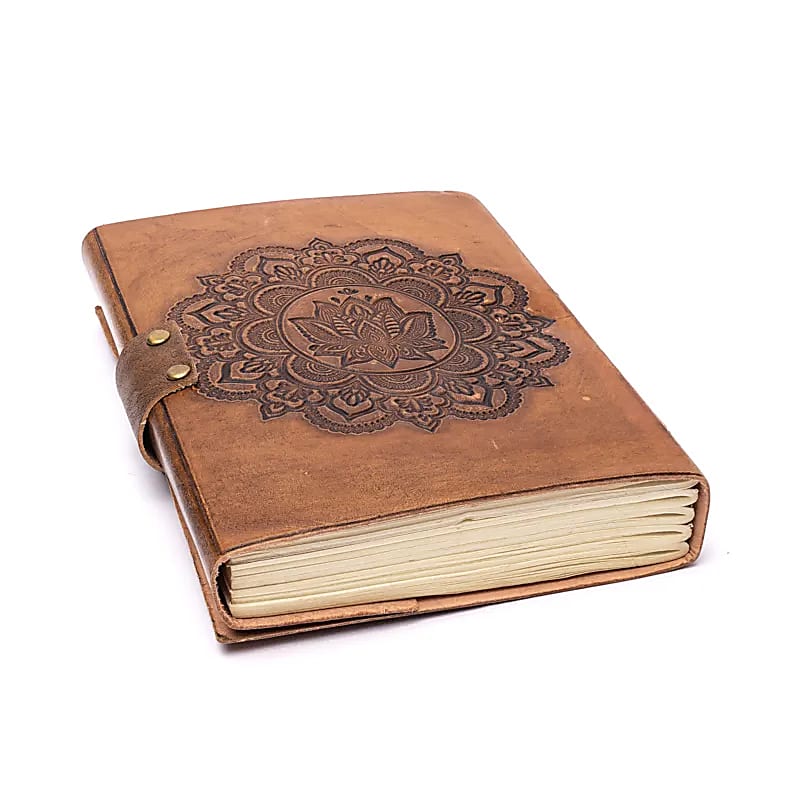 Carnet de note Mandala avec couverture en cuir synthétique