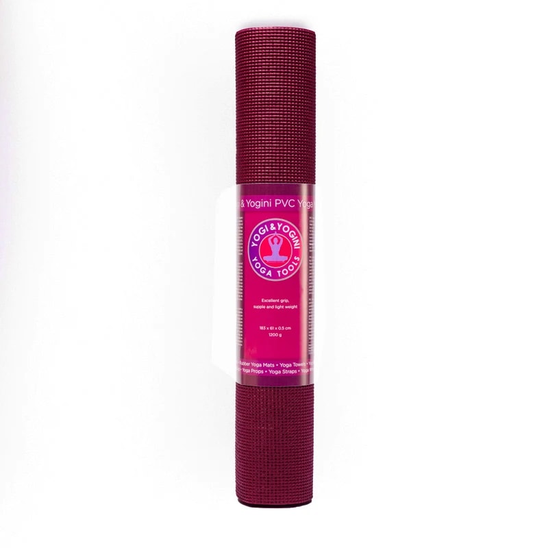 Yogi & Yogini PVC estera de yoga berenjena