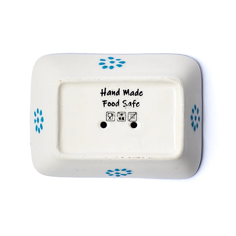 Soap holder handmade red white blue