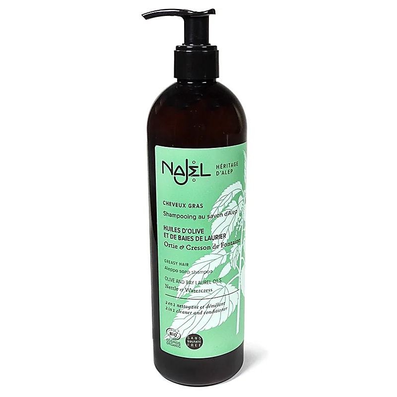 Najel Aleppo shampoo 2 en 1 pour cheveux gras bio
