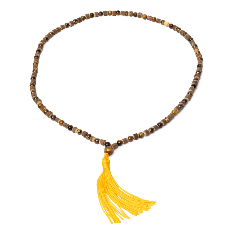 Mala occhio di tigre e tulsi 108 perle