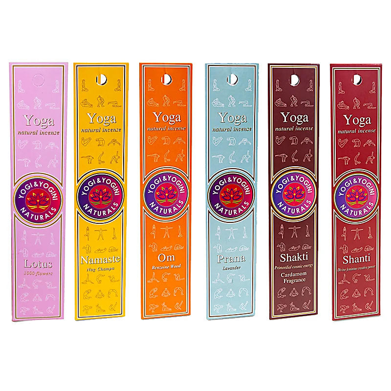 Set Yoga-Räucherstäbchen 6 x 3 Schachteln