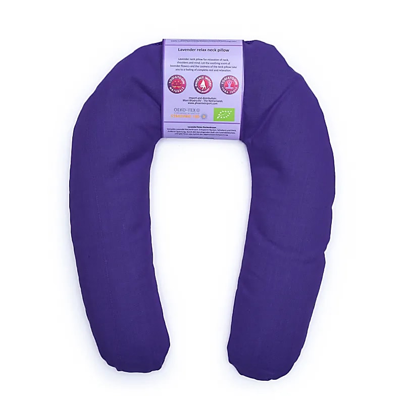 Neck pillow lavender organic dark purple