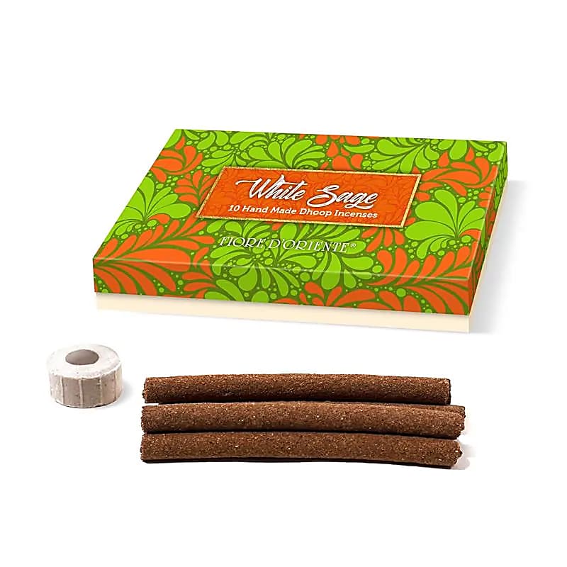 Encens Fiore d'Oriente Dhoop Sauge Blanche