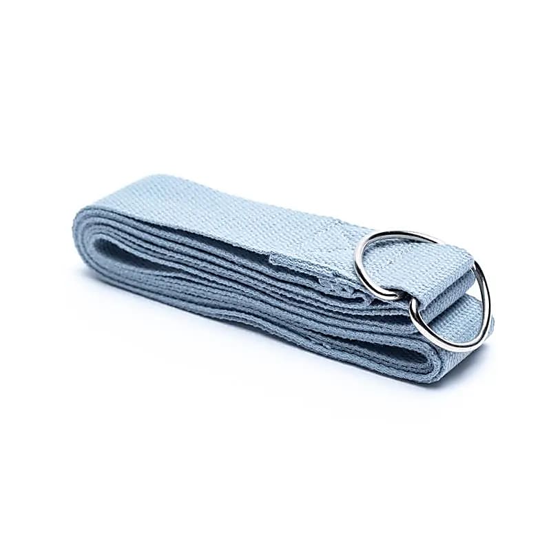 Sangle de yoga D-ring coton gris