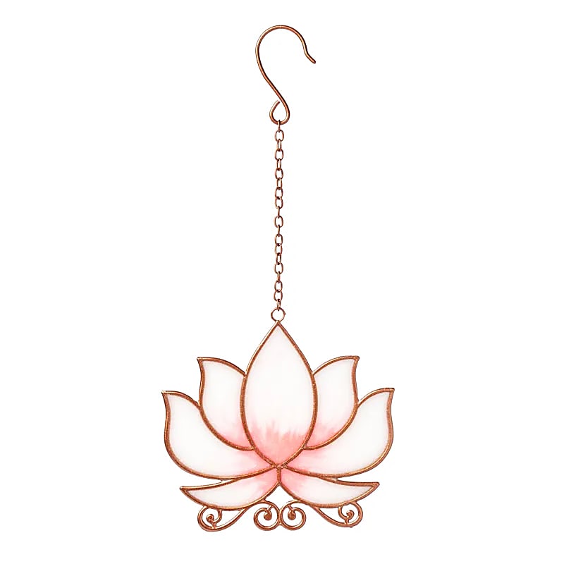 Suspension de fenêtre lotus rose