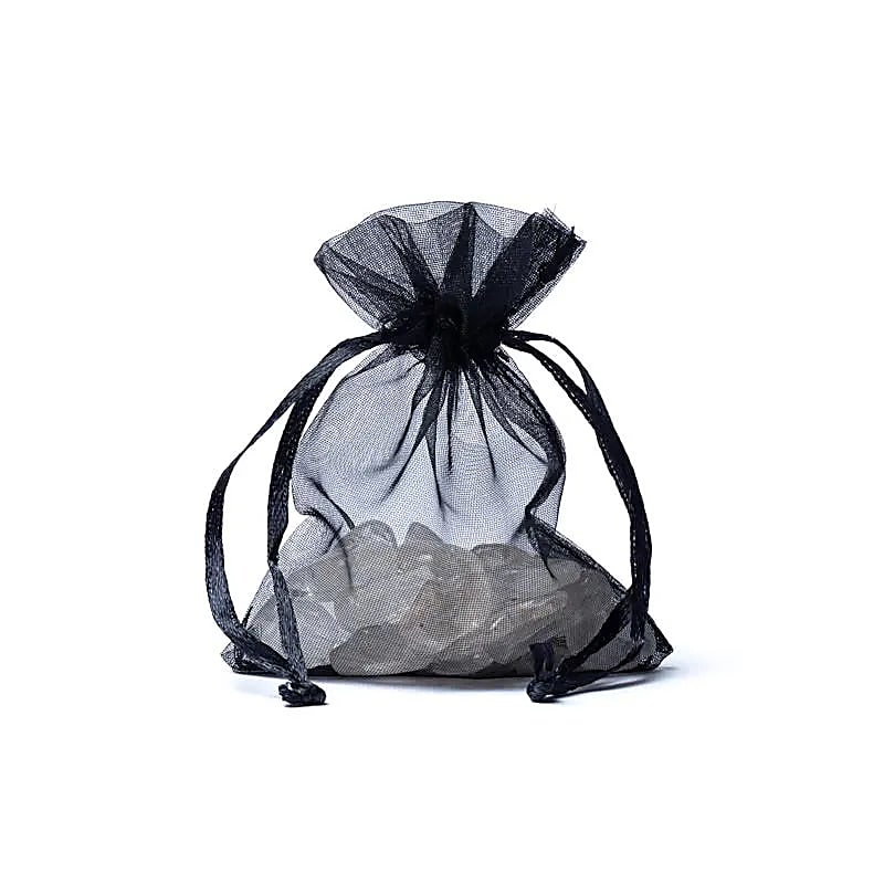 Bolsa de regalo de organza negro XS
