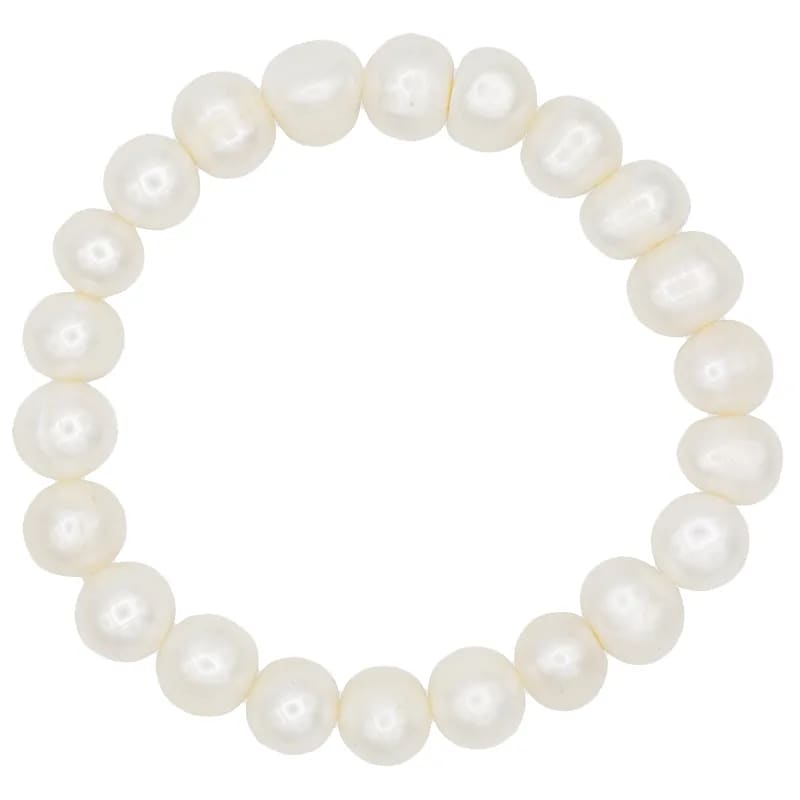 Bracelet white potato pearls