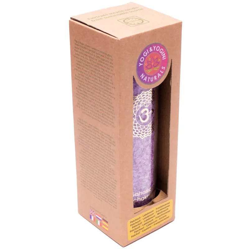 Geurkaars stearine 7e chakra 100 uur