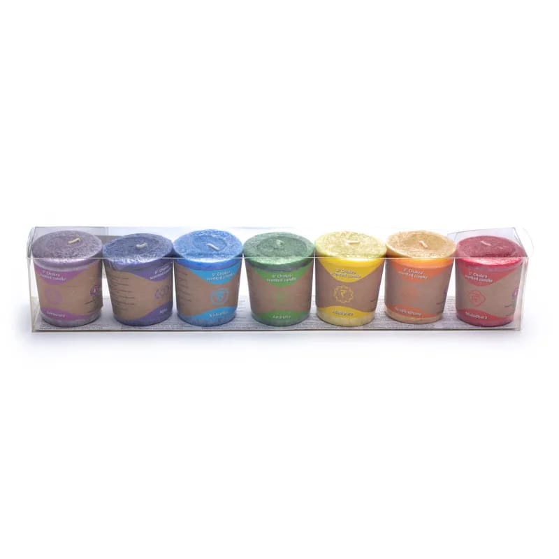 Bougies votives parfumées Chakras confection x7