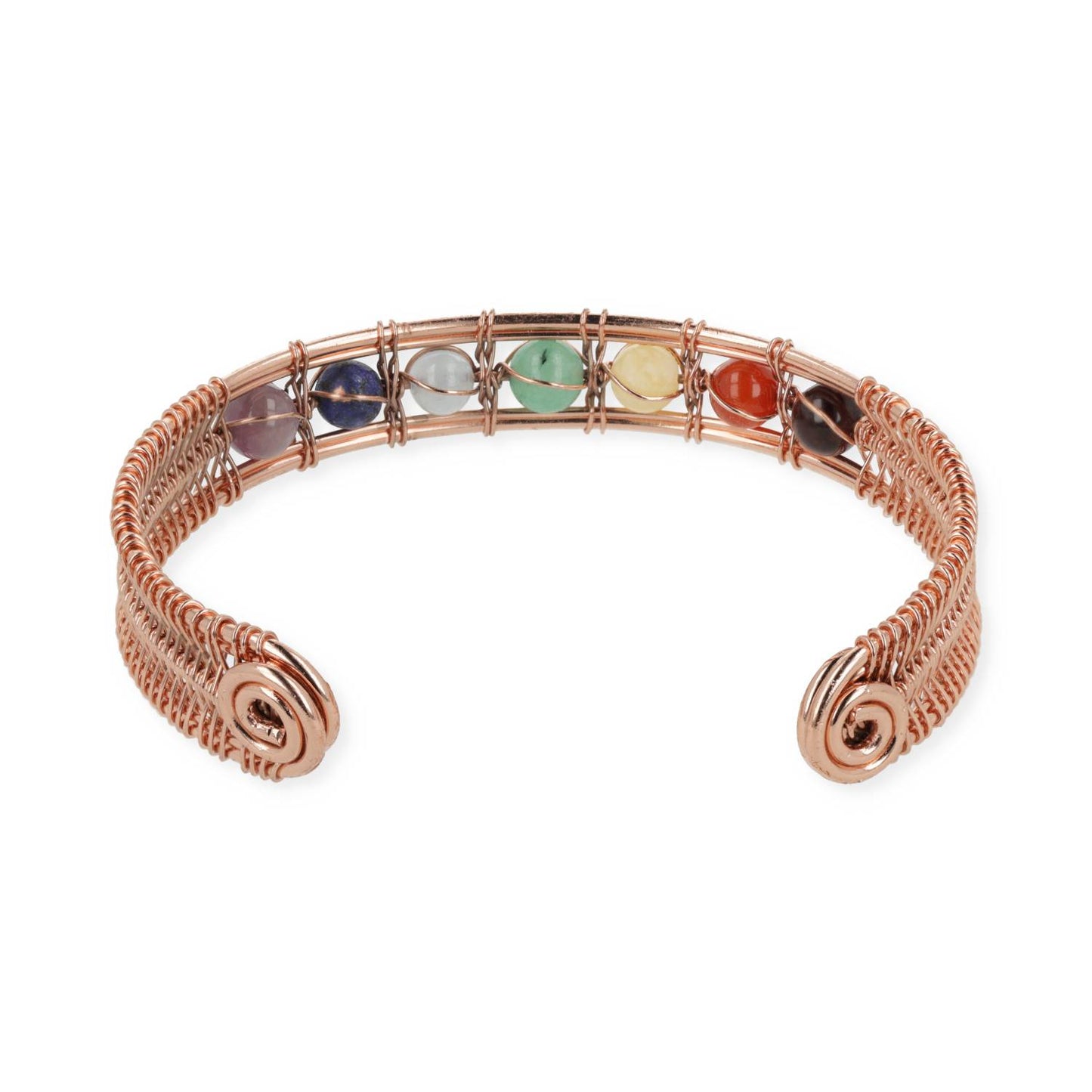 Bracciale magnetico in rame con pietre dei chakra