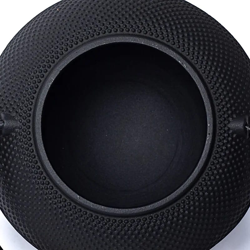 Tetera Tetsubin negra de hierro fundido de 1,2 litros (sin esmaltar)