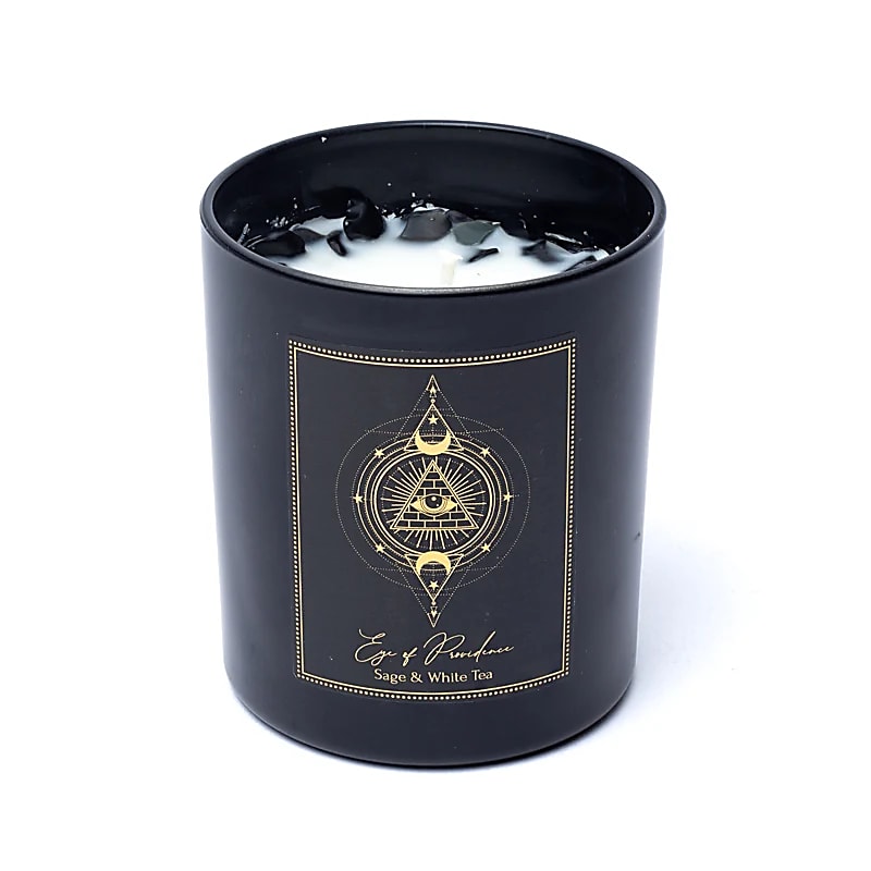 Manifestation candle Eye of Providence in glass with lid