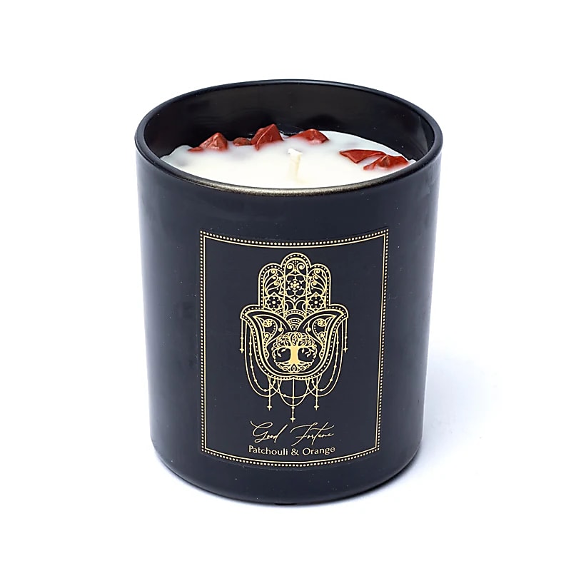 Vela Manifestation Good Fortune en vaso con tapa