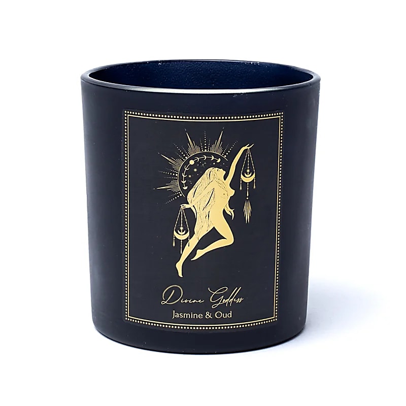Vela Manifestation Divine Goddess en vidrio