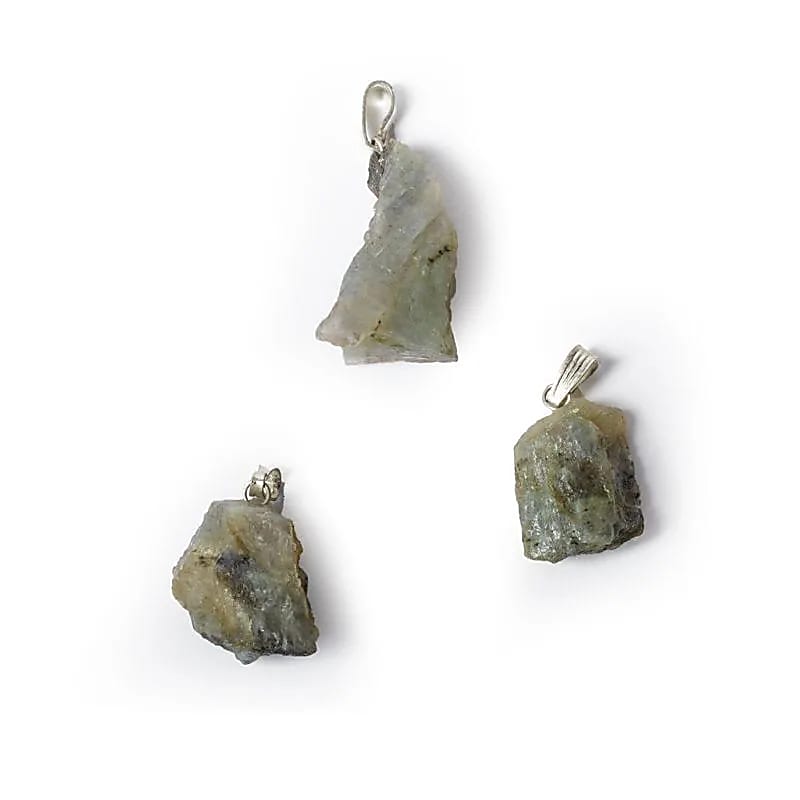 Pendentif pierre précieuse labradorite brute