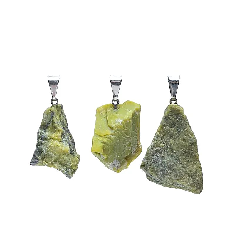 Pendentif Serpentinite brute