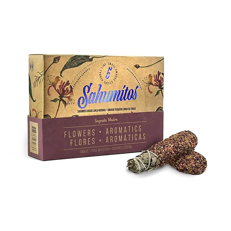 Sagrada Madre Sahumitos Smudge Verschiedene aromatische Blumen à 5 Stück in Displaybox