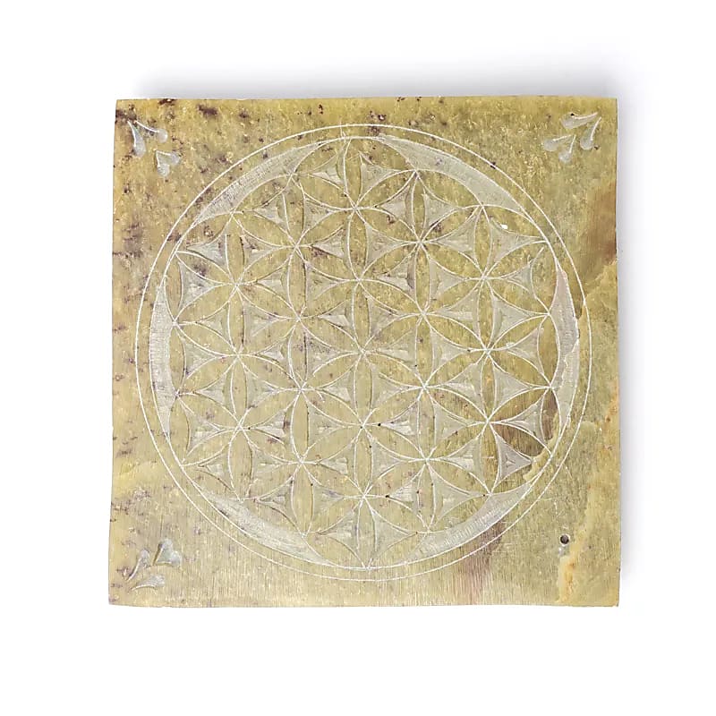 Incense burner Flower of Life soapstone