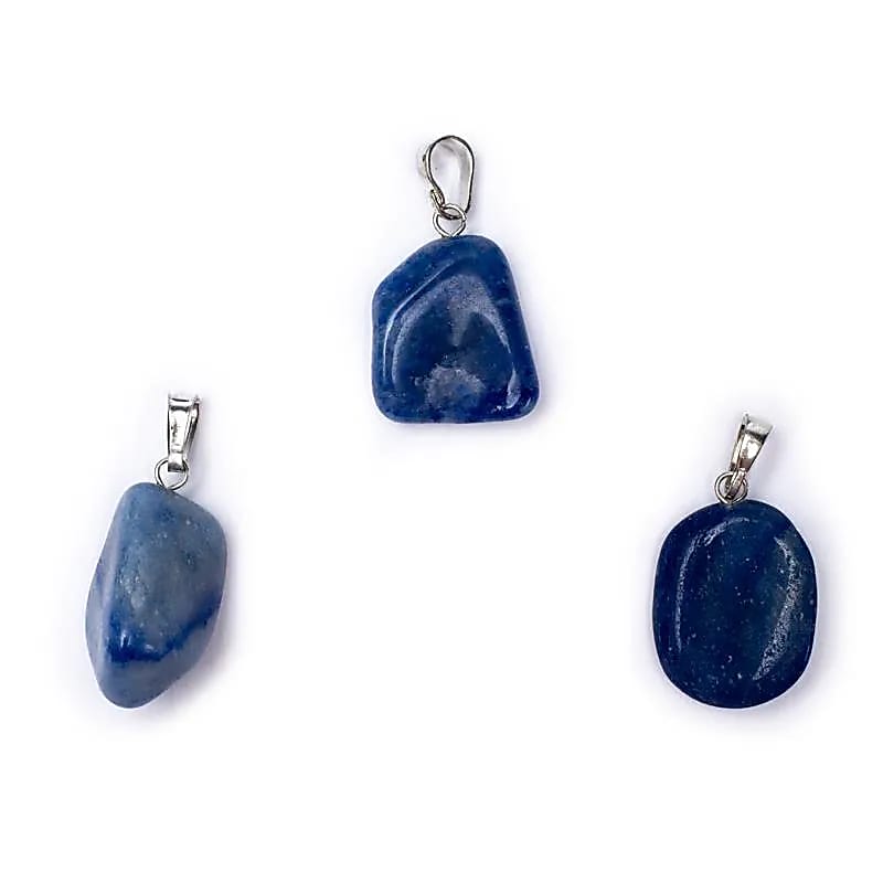 Pendentif Quartz bleu avec crochet