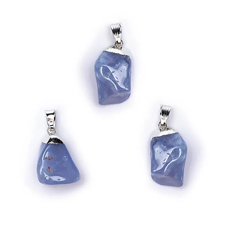 Pendentif Calcédoine avec cadre en métal