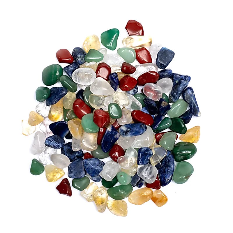 Mix pietre tibetane cinque Chakra burattate qualità A