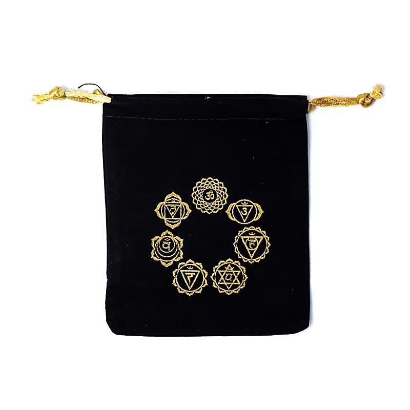 Bolsa de terciopelo símbolos 7 chakra